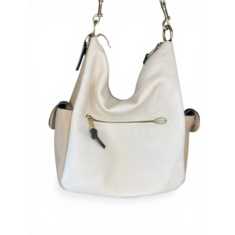 Coach Mae Hobo Ivory Pebbled Leather H2222-6154 2022 EUC Classic Shoulder Bag - Picture 4 of 9